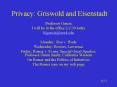 Privacy: Griswold and Eisenstadt PowerPoint PPT Presentation