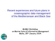 MEDTERRANEAN AND BLACK SEA DATA MANAGEMENT