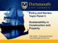 Policy and Review Topic Panel C Sustainability in Construction and Property PowerPoint PPT Presentation