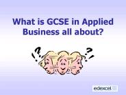 What is GCSE in Applied Business all about
