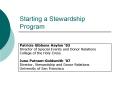 Starting a Stewardship Program PowerPoint PPT Presentation