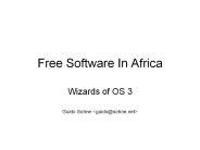 Free Software In Africa