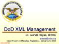 DoD XML Management PowerPoint PPT Presentation