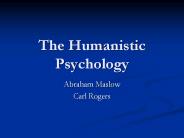 The Humanistic Psychology