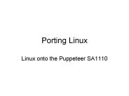 Porting Linux