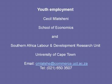 Youth employment presentation | free to download
