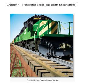 Chapter 7 Transverse Shear aka Beam Shear Stress