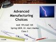 Advanced Manufacturing Choices PowerPoint PPT Presentation