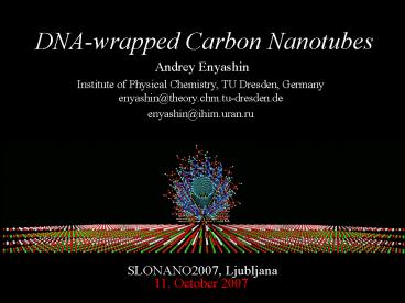 Short Report about My Activity in Dresden