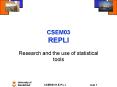CSEM03 REPLI PowerPoint PPT Presentation