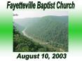 Fayetteville Baptist Church PowerPoint PPT Presentation