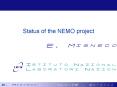 Status of the NEMO project PowerPoint PPT Presentation