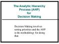 The Analytic Hierarchy PowerPoint PPT Presentation