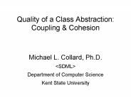 Quality of a Class Abstraction: Coupling