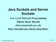 Java Sockets and Server Sockets