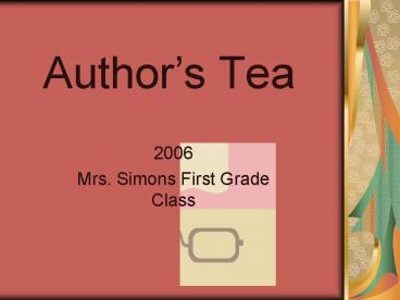 Authors Tea