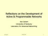 Reflections on the Development of Active