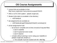 OS Course Assignments