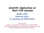 Scientific Applications on Multi-PIM Systems