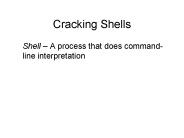 Cracking Shells