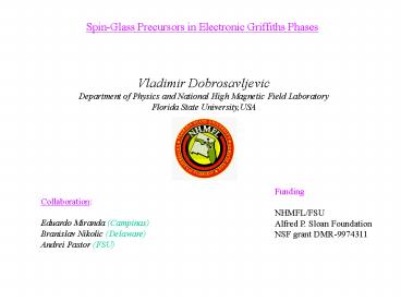 SpinGlass Precursors in Electronic Griffiths Phases