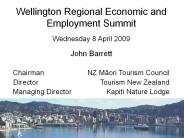 Wellington Regional Economic and Employment Summit