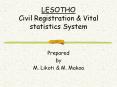 LESOTHO Civil Registration PowerPoint PPT Presentation