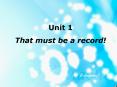 That must be a record! PowerPoint PPT Presentation