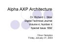 Alpha AXP Architecture PowerPoint PPT Presentation