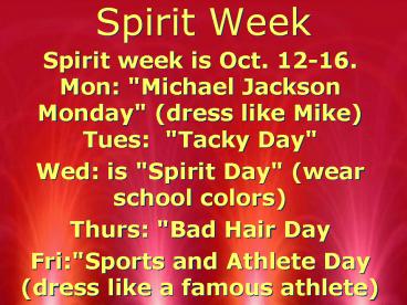 Spirit Week