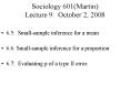 Sociology 601Martin Lecture 9: October 2, 2008 PowerPoint PPT Presentation