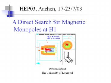 A Direct Search for Magnetic