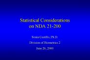 Statistical Considerations on NDA 21-200