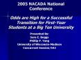 2005 NACADA National Conference Odds are High for a Successful Transition for FirstYear Students at PowerPoint PPT Presentation