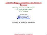 Search for Higgs, Leptoquarks, and Exotics at Tevatron