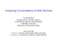 Analyzing Conversations of Web Services PowerPoint PPT Presentation