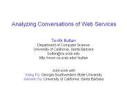 Analyzing Conversations of Web Services