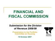 FINANCIAL AND FISCAL COMMISSION