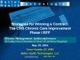 Strategies for Winning a Contract: The CMS Chronic Care Improvement Phase I RFP PowerPoint PPT Presentation