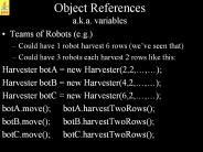 Object References a.k.a. variables