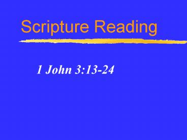 Scripture Reading