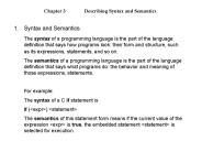 Syntax and Semantics