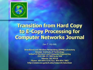 INTRODUCTION TO COMPUTER NETWORKS JOURNAL