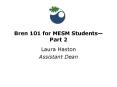 Bren 101 for MESM Students PowerPoint PPT Presentation