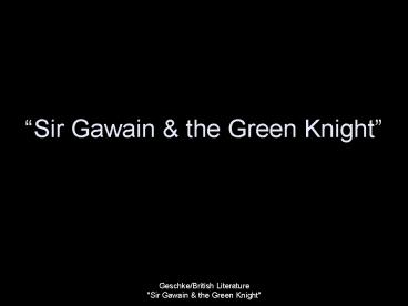 Sir Gawain