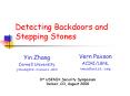 Detecting Backdoors and Stepping Stones PowerPoint PPT Presentation