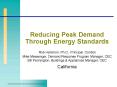 Reducing Peak Demand Through Energy Standards PowerPoint PPT Presentation