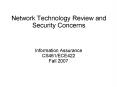 Network Technology Review and Security Concerns PowerPoint PPT Presentation
