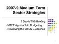 20079 Medium Term Sector Strategies PowerPoint PPT Presentation