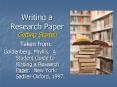 Writing a Research Paper Getting Started PowerPoint PPT Presentation